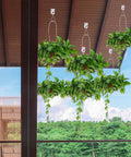 50 Pack Drop Ceiling Hooks For Hangin, 25 Pairs Left And Right Ceiling Hooks Plus 25 Ceiling Hook Clips T Bar Clips in use
