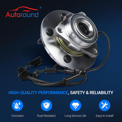 Beefed Up Front Wheel Bearing Hub Assembly For Dodge Ram 1500 2002 To 2005 With 5 Lug And ABS Heavy Duty Replacement shown