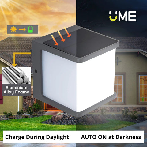 Solar Motion Sensor Outdoor Led Wall Light IP65 Waterproof Dusk To Dawn Wireless Fence Light No Fuss Easy Setup for Porch Patio