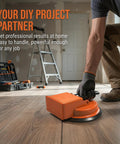 Hand using Floor Gap Fixer Tool Kit With Heavy Duty Suction Cup For Laminate Vinyl Or Tile Floors in DIY setup