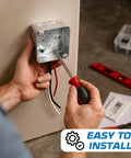 Installing 4 Inch Drawn Steel Electrical Box Set With 2 1/8 Inch Depth And 1/2 And 3/4 Inch Knockouts, 33 Cubic Inch Capacity