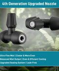 4th Gen upgraded nozzles for Outdoor Patio Misting System Kit 20Ft with efficient cooling benefits