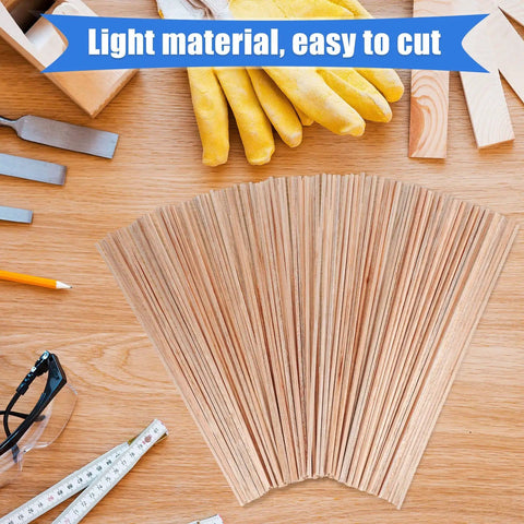 60 Pieces Unfinished Square Dowels One Eighth Inch Square Cross Section And Twelve Inches Long For DIY Molding Craft Projects