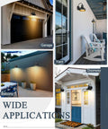 Various installations of Six Pack Outdoor Wall Lights With GFCI Outlet Dope Dusk To Dawn Waterproof Exterior Sconce