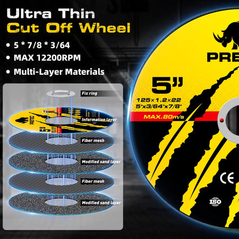 26 Pack 5 Inch Angle Grinder Disc Set With Real Deal Cut Off Wheels And 60 Grit Flap Grinders For Steel Metal And Wood Shop Ready Tool Accessories That Handle Tough Jobs Without Excess Sweat Or Delay - Ultra Thin Cut Off Wheel.