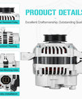 Premium 1.6L Replacement Alternator For Civic 1996 1997 1998 1999 2000 And Del Sol 1996 1997 aluminum housing design