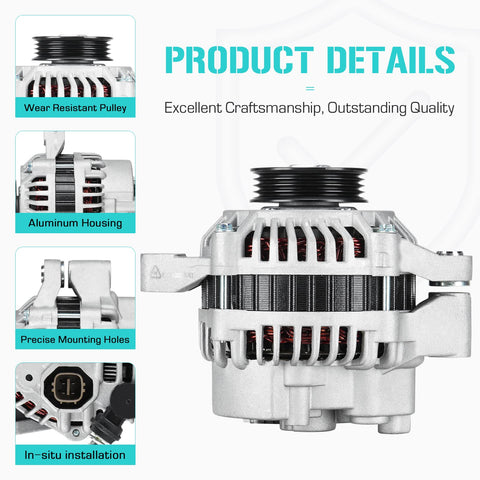 Premium 1.6L Replacement Alternator For Civic 1996 1997 1998 1999 2000 And Del Sol 1996 1997 aluminum housing design