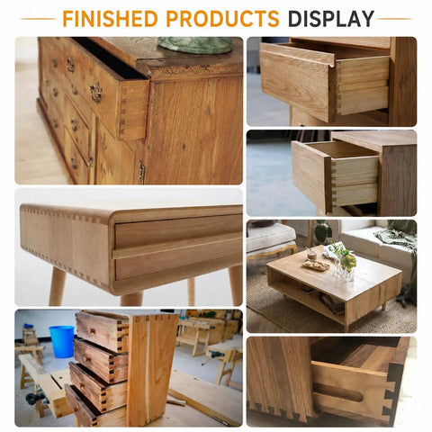 Thirty Inch Dovetail Jig For Woodworking Router Guide Joinery Template Cabinet Building Drawer showcasing various finished wood projects.