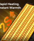 Close-up of heating element in Compact 1500W Ceramic Space Heater For Desk And Home Use Heats Fast And Keeps You Cozy