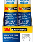 Advanced Masking Film For Indoor Outdoor Painting, 8 Rolls, 72 Inches By 90 Feet, Static Cling Keeps Film In Place packaging