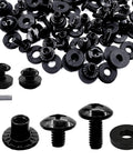 Solid Bang For Your Buck 96 Piece Black Chicago Screw Kit With 8 32 Thread Phillips Truss Screws Heavy Duty Slotted Insert Nuts Rubber Spacers