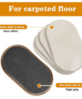 Heavy Duty Oval Furniture Sliders Complete Set Of 16 Smooth Glide Pads For Carpet And Hardwood Floors Reusable Movers for carpeted floors.