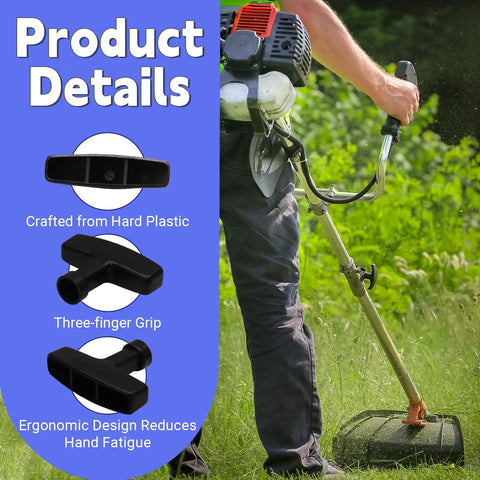 Image showing 2 Pack Cord Handle Set For Honda GX Engines Recoil Starter Grips Durable Replacement Rope Pull Handles For GX160 GX200 GX240 GX270 GX340 GX390 Lawn Mowers with ergonomic design and hard plastic material.