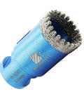 Heavy Duty 32mm Diamond Core Drill Bit For Porcelain Tile Ceramic Marble Granite Dry Drilling Vacuum Brazed Diamond Hole Saw With 5/8-11 Thread 60mm