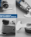 3 Pack Diamond Grit Oscillating Blades For Grout Removal And Mortar Cleaning, Flush Cut Multi Tool Saw Blades displayed