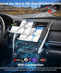 Camry 2015 2016 2017 Android 13 Car Stereo With 10.2 Inch Touch Screen showing GPS navigation on dashboard