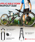 Beefy 750W Front Wheel Ebike Conversion Kit With 36V System, 20 Inch Wheel, PAS LCD Display, Controller, Brake Lever, Torque Arm For Fast, Smooth Rides And Easy DIY E Bike Upgrade, fork dropout size guide