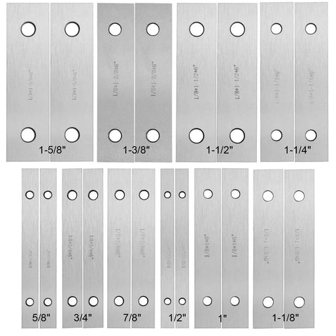 10 Pairs 1/8 X 6 Inch Machinist Parallels Set, Pro Grade Heavy Duty Steel Parallel Bars With 2 Holes, Hardened Precision Straightedge Blocks, Built To Last From 1/2 Inch To 1-5/8 Inch