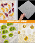 8 Piece Silicone Dehydrator Mats Nonstick Reusable Drying Liners For Fruit And Veg Dehydration Mesh Sheets Food Grade Silicone