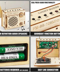 DIY FM Radio Kit For Beginners Build Your Own 88 To 108 MHz Radio Toy Hands On STEM Electronics Project showing components and details
