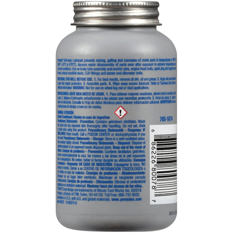 Back view of Anti-Seize Lubricant With Brush Top For No-Fuss Install And Easy Take-Down Of Metal Parts Preventing Galling