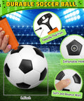 Mini Soccer Goal Set With Three Balls And Pump For Kids, Portable Backyard And Indoor Outdoor Soccer Training Gear demonstrated