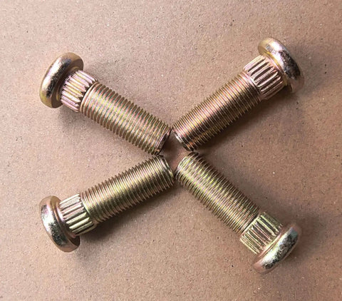 Premium 4 Pack Of Heavy Duty 1/2-20 Wheel Lug Studs With Knurl Fit Hydro Gear 44431 And Axle Hub Parts Perfect For Zonal Mowers And Lawn Tractors To Upgrade Your Ride Right Now, four steel studs