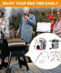 Enjoy BBQ time with Replacement Parts Kit For Pellet Grills With 2.0 RPM Auger Motor Hot Rod Ignitor Fire Burn Pot And Induction Fan