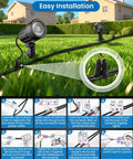 Instructions for installing Low Voltage Landscape Lighting Kit With 12 Led Spotlights, 100 Ft Wire, Transformer And 24 Connectors, 2700K Warm Waterproof Garden Lights.