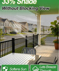 10X20Ft PP Nanocomposite Garden Netting Keeps Bugs Out Mosquito Net installed on patio with 33 percent shade