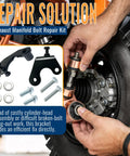 Heavy Duty Exhaust Manifold Bolt Repair Kit For Chevy And Gmc Pickup Rigs Pulling Broken Studs Straight Up Easy Swap Quick No Mess Thread Insert For Rig Ready Driving, showing bolts and bracket installation.