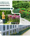 42.5 Ft Garden Fence Panels No Dig Fence For Dogs 30 Rustproof Metal Panels 13 Inch High Dog Safe Barrier Ground Defense