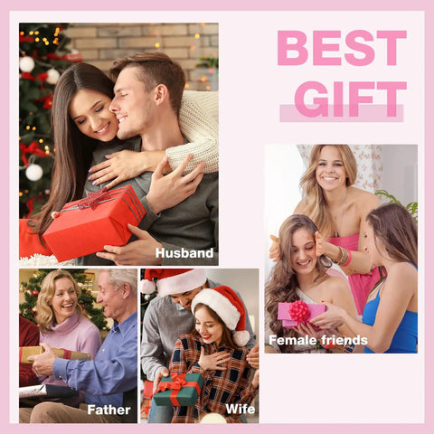 People exchanging gifts, showcasing bonding moments, suggesting Go To All In One Portable Golf Kit as a perfect gift.