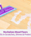 Professional Hardwood Floor Restoration Glaze With Satin Finish 32 Oz One Coat Application fills scratches while cleaning wood floors.