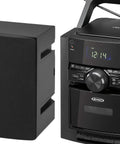 10 Watt Portable Bluetooth Home Stereo System With Detachable Speakers CD Cassette Player AM FM Radio Alarm Clock And Remote Control Model CD 785