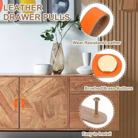 leather dresser pulls Amazon.com: Brute Strength - Leather Drawer Pulls - Braided - Cognac - 12  pcs - 7-7/8 x 1 '' - Leather Handle - Leather Dresser Pulls - Cabinet knobs  Dresser knobs