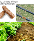 25 Pack Drip Irrigation Barbed Couplings Fittings For 1/2 Inch Tubing No Fuss Install Hose Line Connectors with lettuce plants