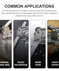 Heavy Duty Hole Punch Set Built To Last With Chrome Vanadium Steel Punches used on various materials like aluminum and leather.