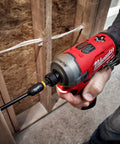 Person using M12 FUEL Surge Compact Lithium Ion One Quarter Inch Cordless Hex Hydraulic Driver Tool Only with Four Mode Drive Control
