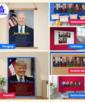 Five Poster Set Of American Presidents For Classrooms Featuring Biden Trump Obama Bush Clinton, Each 12 By 18 Inches, Satin Finish