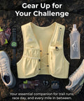 Running Hydration Vest for Women and Men with 500ml BPA Free Soft Flask, Adjustable Chest Straps, Lightweight Reflective