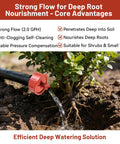 Heavy Duty 2 GPH Pressure Compensating Drip Irrigation Spot Drippers For Deep Root Watering Of Shrubs And Small Trees in use