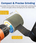Knockout Diamond Oscillating Multi Tool Blade Sharpener For Hand Drills Frameless Build To Restore Dull Saws Hella Sharp Finish. Compact tool with 35mm grinding wheels for precise polishing.