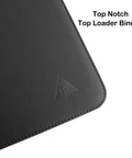 Close-up of Top Loader Card Binder For 3x4 Inch Cards Holds Over 320 Top Loaders With 18 Double-Sided 9-Pocket Pages Ringless Album