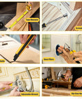 166 Piece General Home Repair Tool Set With Cordless 12V Drill Battery And Charger In Portable Tool Box For DIY Projects At Home Garden Office And Apartment featuring tape measure, screwdriver, utility knife, pliers, wrench, and hammer.