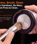 Top Shelf Automatic Espresso Tamper Designed To Hit Different On Every Shot With Dead Simple Adjustable Tamping Pressure And A Heavy Duty Aluminum Build For Zero Sweat Daily Coffee Routines, featuring built-in cleaning mode.