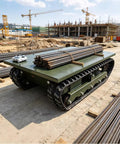 Motorized Heavy Equipment Mover With Remote Control For Machinery Transport And Industrial Duty Dolly Versatile Carrier For Lifting Pushing And Positioning Heavy Machinery Safely, on construction site