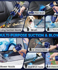 Powerful 16000Pa Handheld Cordless Vacuum Cleaner With 2 In 1 Air Duster and Vacuum shown in various uses