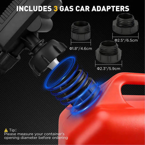Portable Cordless Fuel Transfer Pump With Auto Stop Sensor For Gasoline And Kerosene. Smart Automatic Shutoff Prevents Spills And Overflow During Safe Tank Filling Or Engine Refueling Tasks Around Home Or Job Site