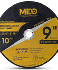Cut-off wheel, 9-inch (230mm), metal and stainless steel, 0.075" thick, 7/8" arbor, 10-pack